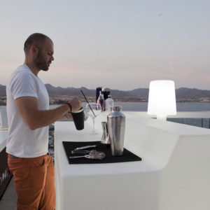 BANCONE BAR DOPPIA ALTEZZA SICILIA 120 CON LUCE