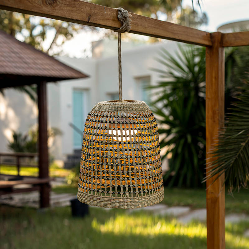 Lámpara colgante sin cables Reona Hang LED marrón New Garden