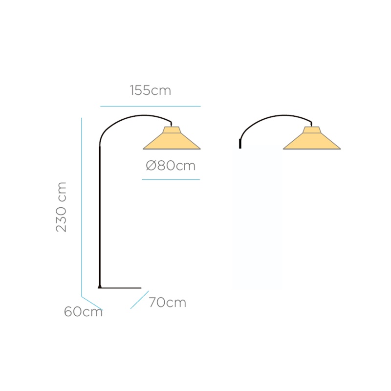 Lampadaire LED lampadaire d'extérieur rechargeable changement de couleur du  lampadaire de jardin sans fil, câble de charge inclus, IP44, RGBW 4W 300Lm  blanc chaud, DxH 35x152 cm