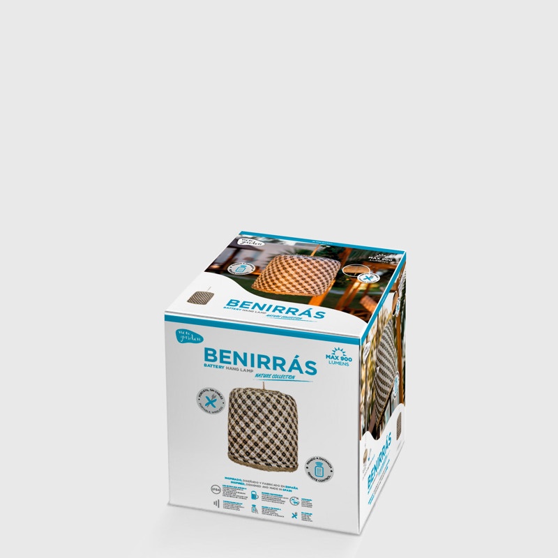 BENIRRAS Suspension sans fil Extérieure Ampoule Rechargeable avec  Télécommande H35cm noir et blanc New Garden - LightOnline