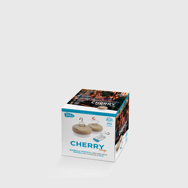 Bombilla portátil Cherry LED recargable + mando - Newgarden
