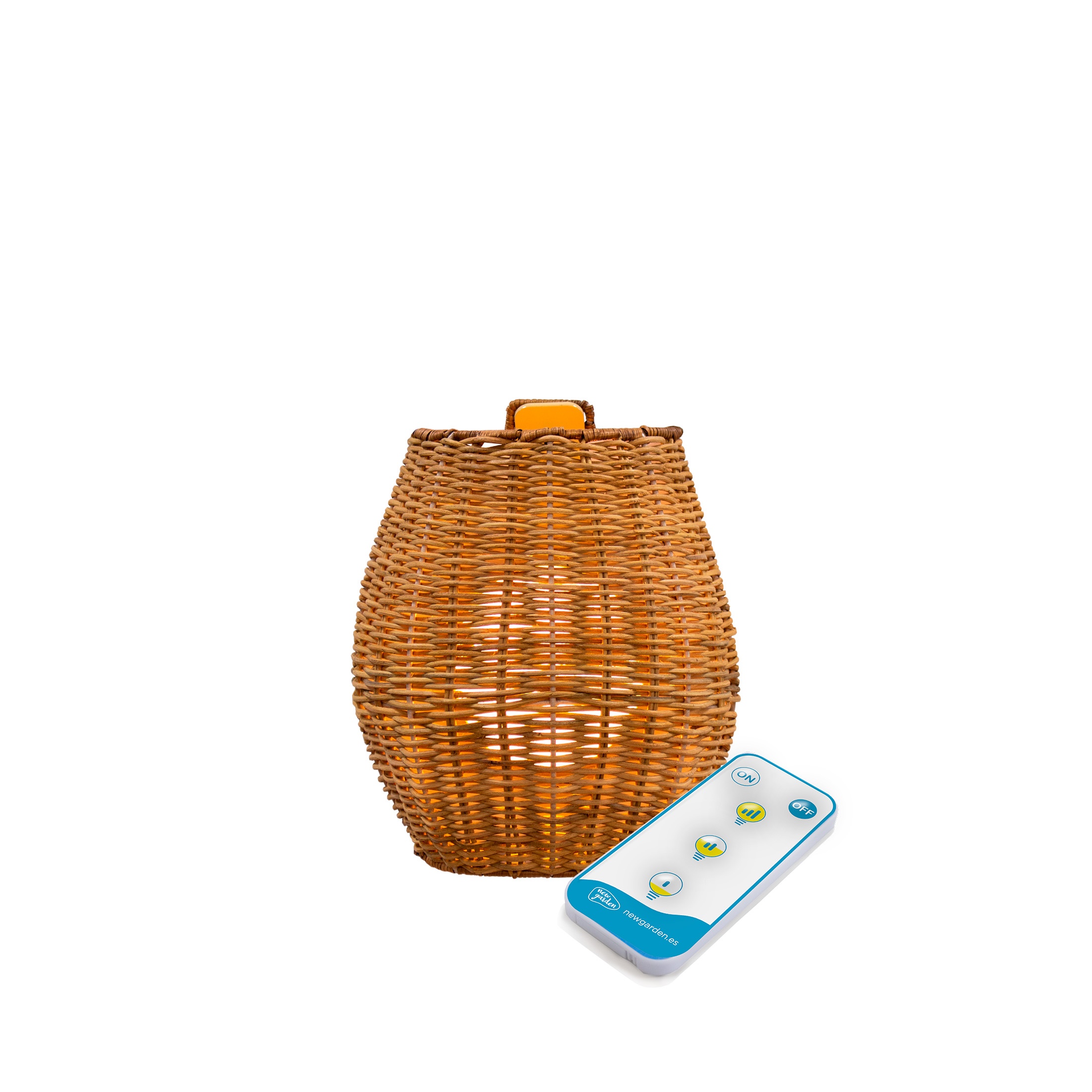 Lámpara colgante fibra natural sin cables - Newgarden Saona